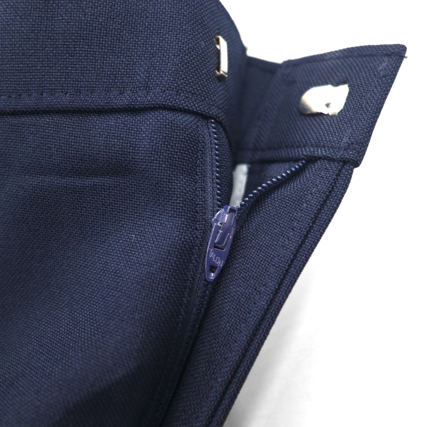 Levi's 80年代 USA製 アクションスラックス Action Slacks スタプレ STA-PREST パンツ L ネイビー ポリエステル ロケットTALONジップ