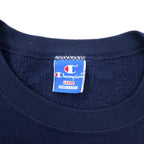 Champion USA製 90年代 カレッジ プリント スウェット L ネイビー コットン 裏起毛 NCAA フットボール NOTRE DAME 3段プリント アーチロゴ 刺繍タグ