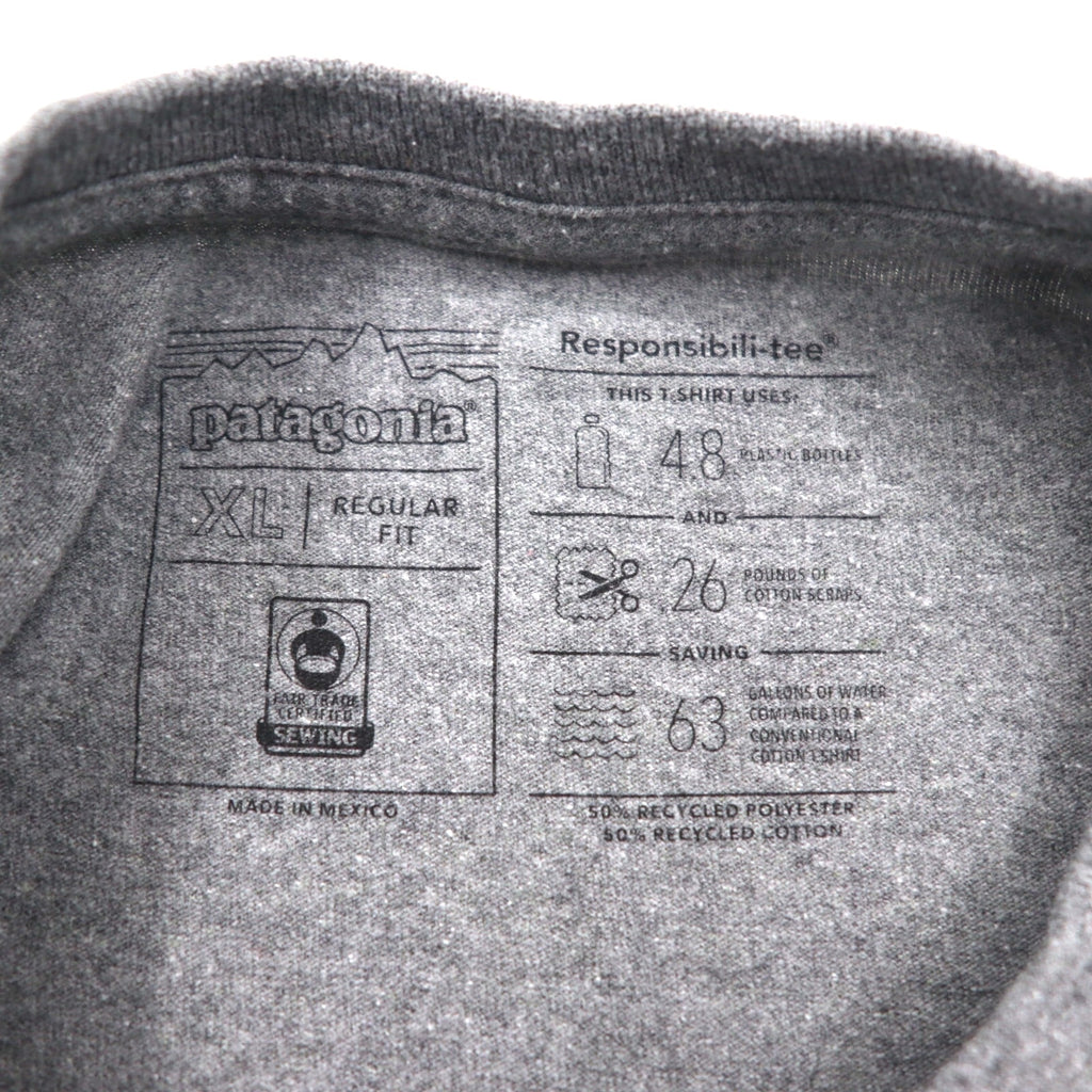 Patagonia P-6 Logo Responsibility P-6 LOGO RESPONSIBILI-TEE T-shirt XL Gray 39174