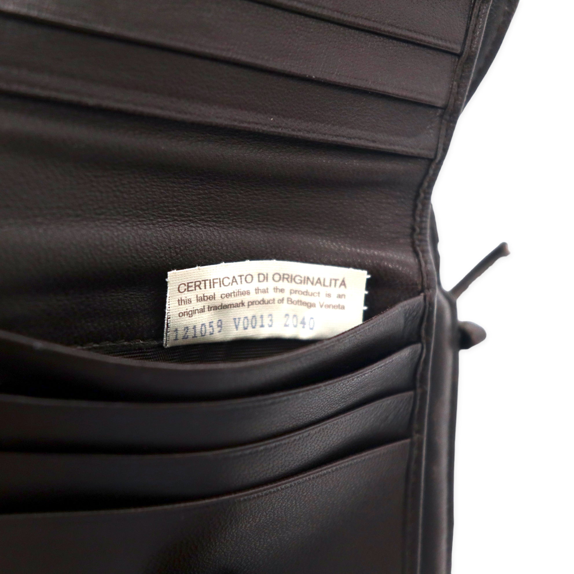 BOTTEGA VENETA Intrecciato Bifold Wallet Round Zipper Brown Leather 121059 V0013 2040 Made in Italy