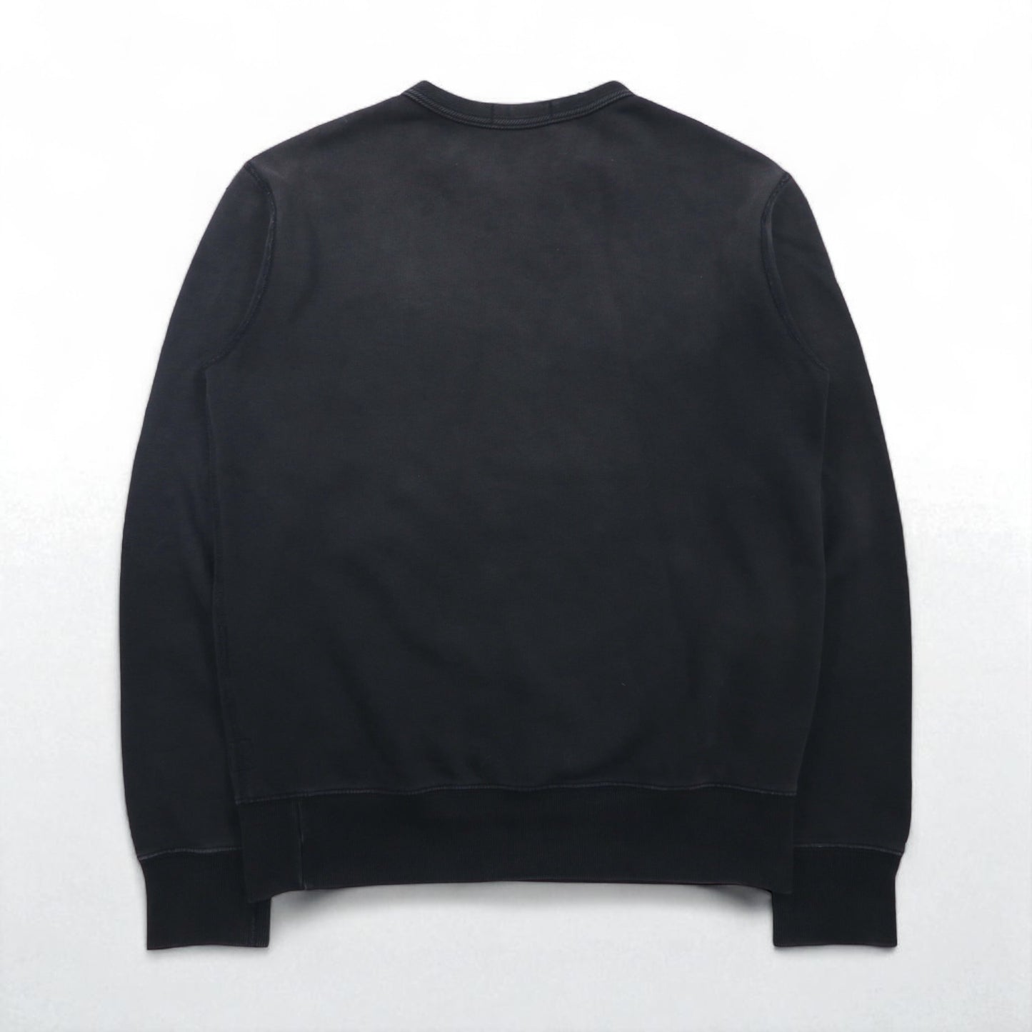 Polo Ralph Lauren ヴィンテージ加工 前V スウェット トレーナー S ブラック 105TH NAVAL STA