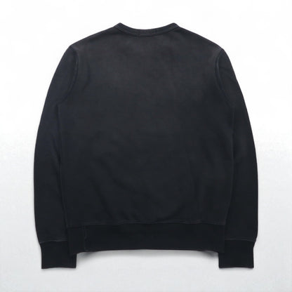 Polo Ralph Lauren ヴィンテージ加工 前V スウェット トレーナー S ブラック 105TH NAVAL STA
