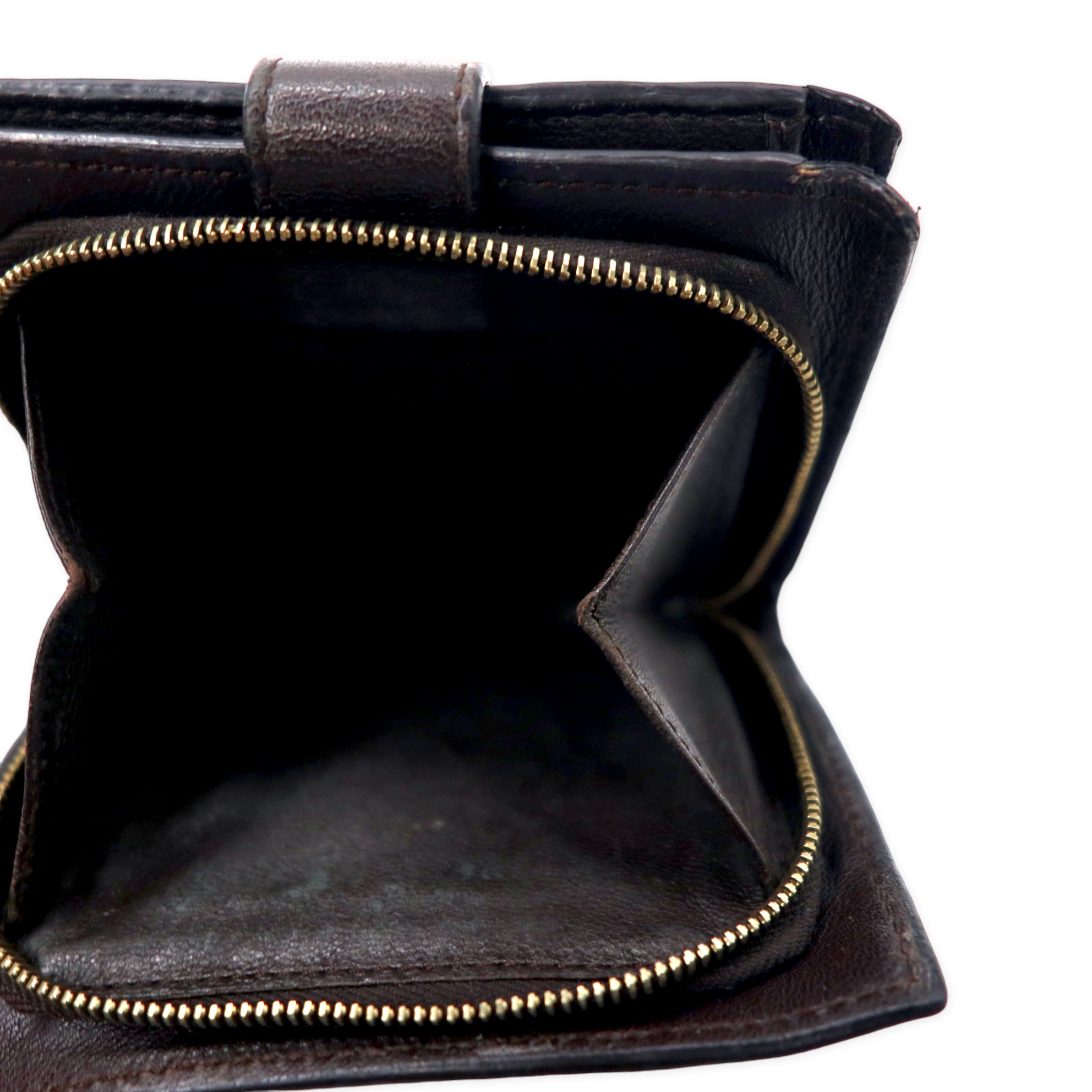 BOTTEGA VENETA Intrecciato Bifold Wallet Round Zipper Brown Leather 121059 V0013 2040 Made in Italy