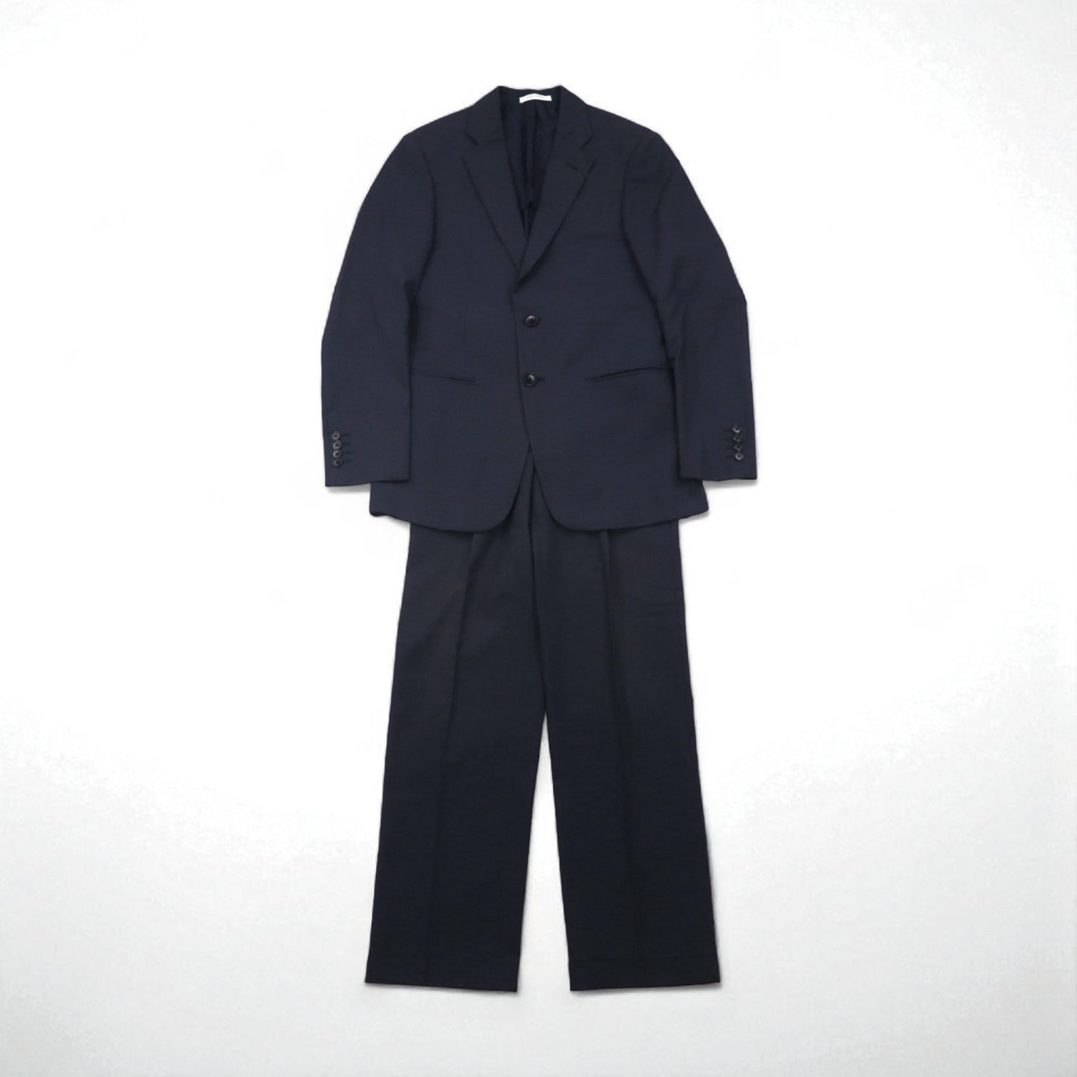 Vintage 80s 90s ダブルブレスト 2タック スーツ セットアップ VINTAGE - 2ピースセットアップ ダブルスーツ ピンストライプ 2