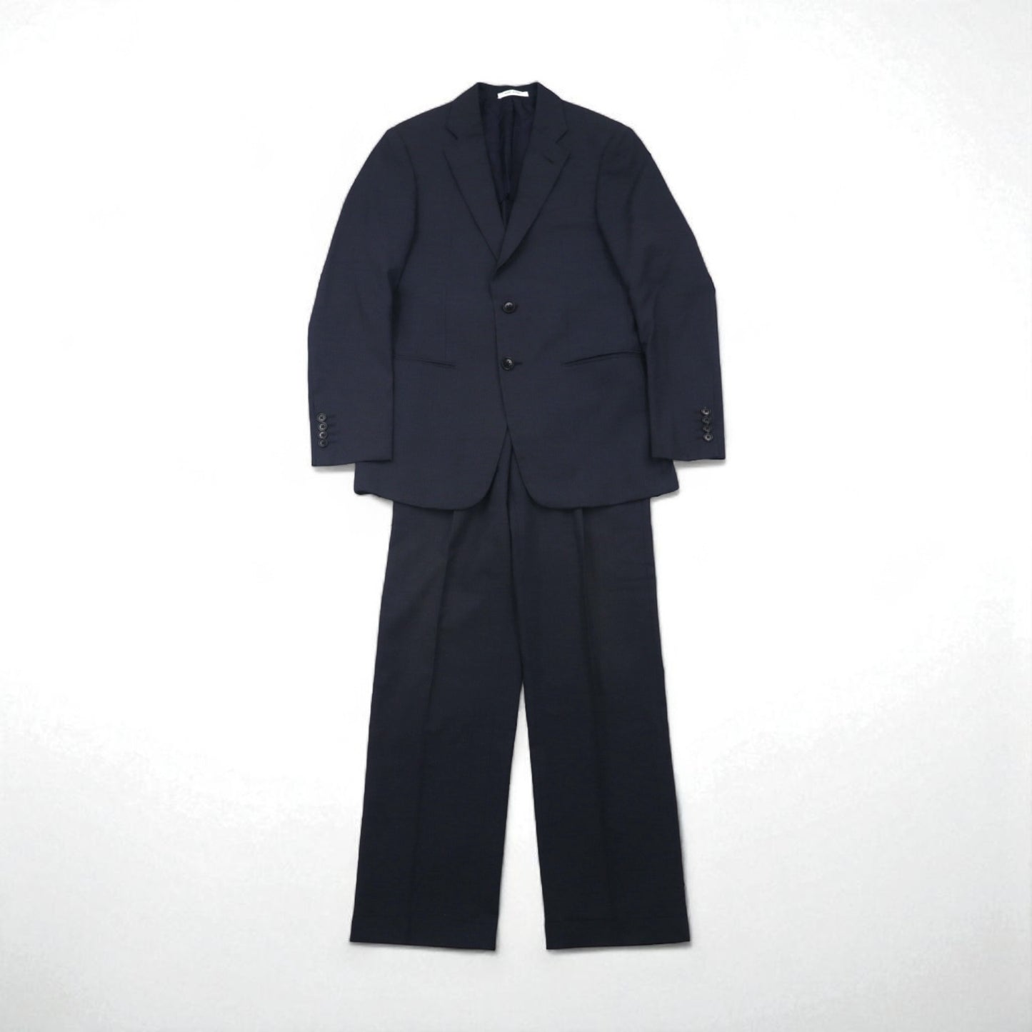 ARMANI COLLEZIONI Italian-made suit, size S, navy wool, GIORGIO