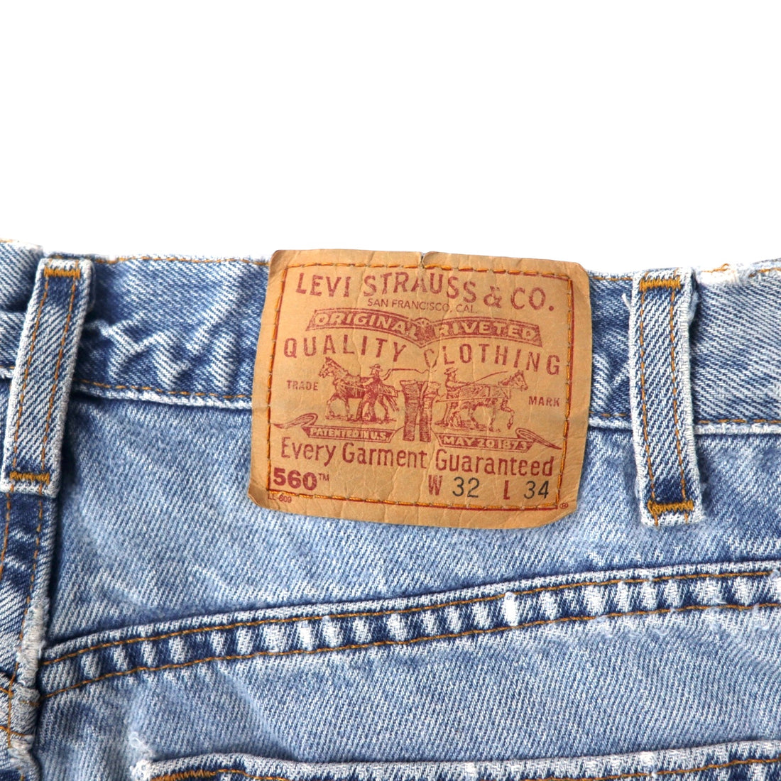Levi's USA Made 90s 560 Loose Fit Tapered Denim Pants Size 32 Blue Cotton Zipper Fly 560-4891