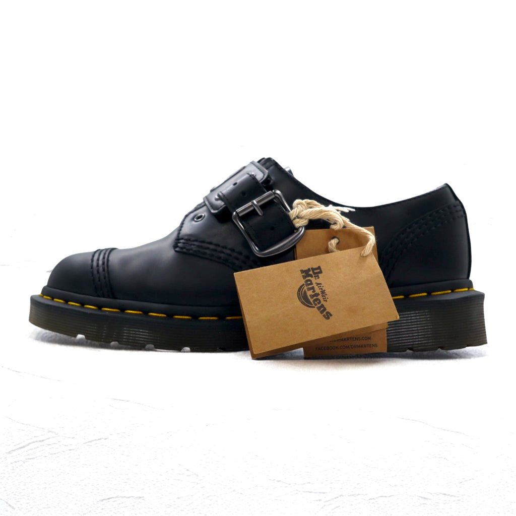 Dr. Martens belt dress shoes 26cm black smooth leather QUYNN LOW BUCKLE LEATHER SHOES 25603001