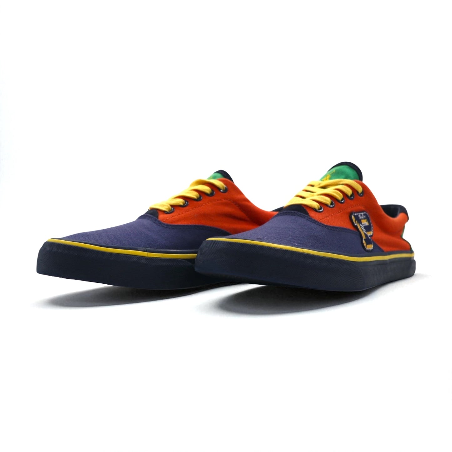 POLO RALPH LAUREN ソートン THORTON Ⅲ-NE キャンバス スニーカー 27cm マルチカラー ロゴワッペン 01087