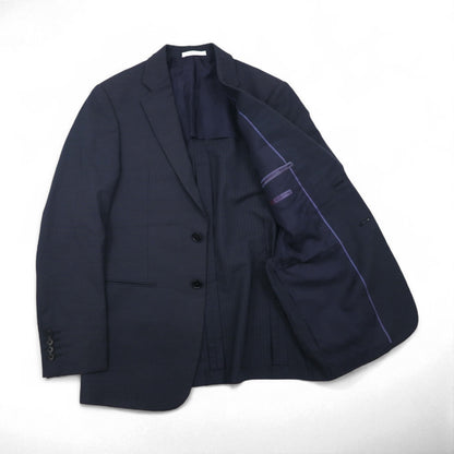 ARMANI COLLEZIONI Italian-made suit, size S, navy wool, GIORGIO