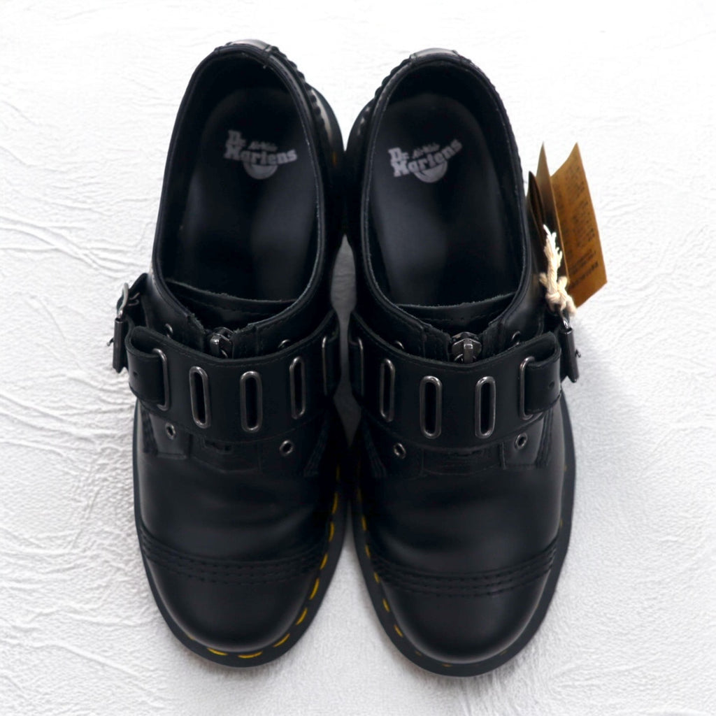 Dr. Martens belt dress shoes 26cm black smooth leather QUYNN LOW BUCKLE LEATHER SHOES 25603001