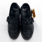 Dr. Martens belt dress shoes 26cm black smooth leather QUYNN LOW BUCKLE LEATHER SHOES 25603001