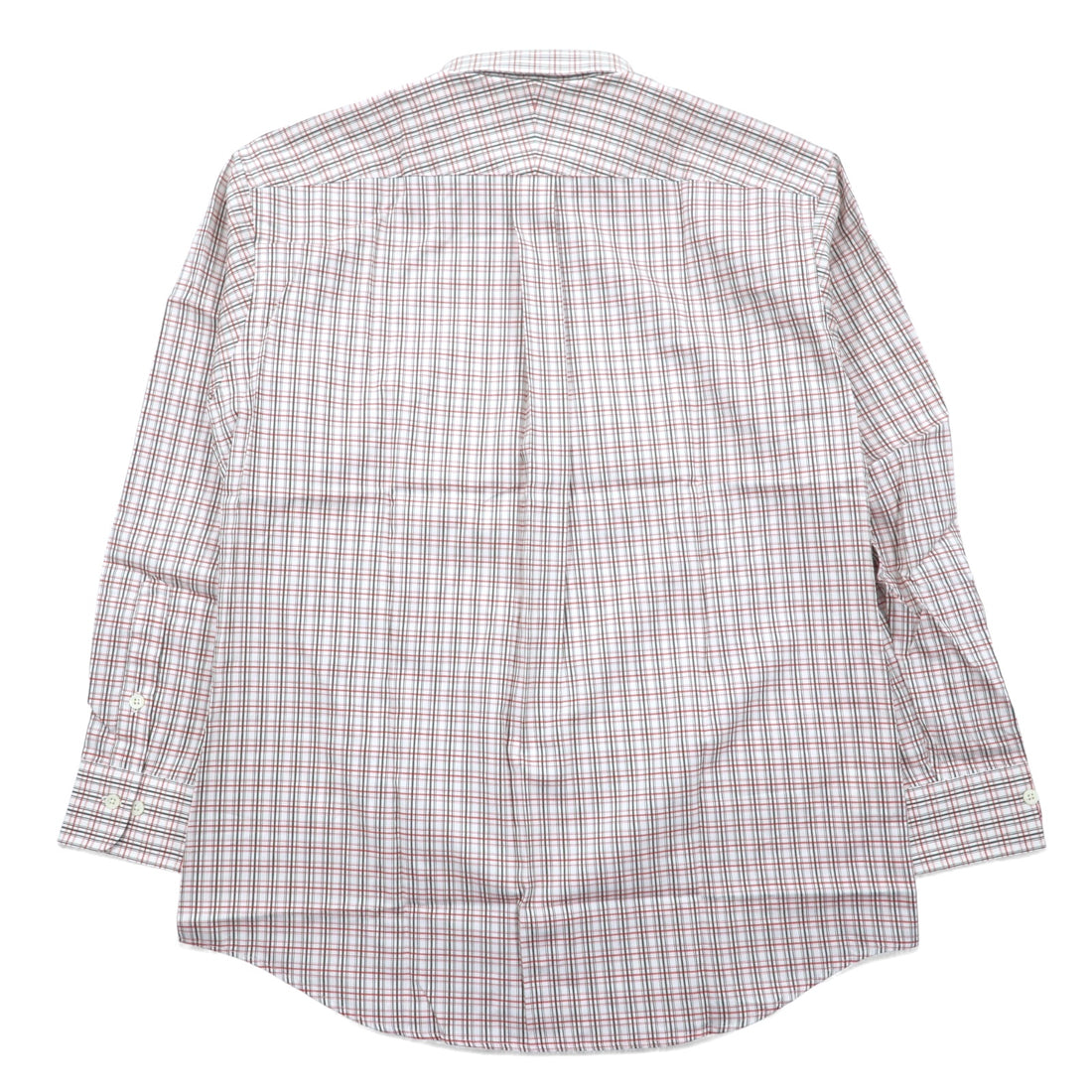 BURBERRY LONDON Button-down shirt L White Orange Check Cotton Logo embroidery Unused