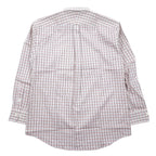 BURBERRY LONDON Button-down shirt L White Orange Check Cotton Logo embroidery Unused