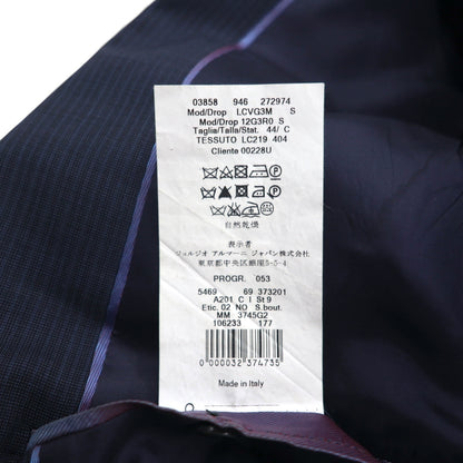 ARMANI COLLEZIONI Italian-made suit, size S, navy wool, GIORGIO