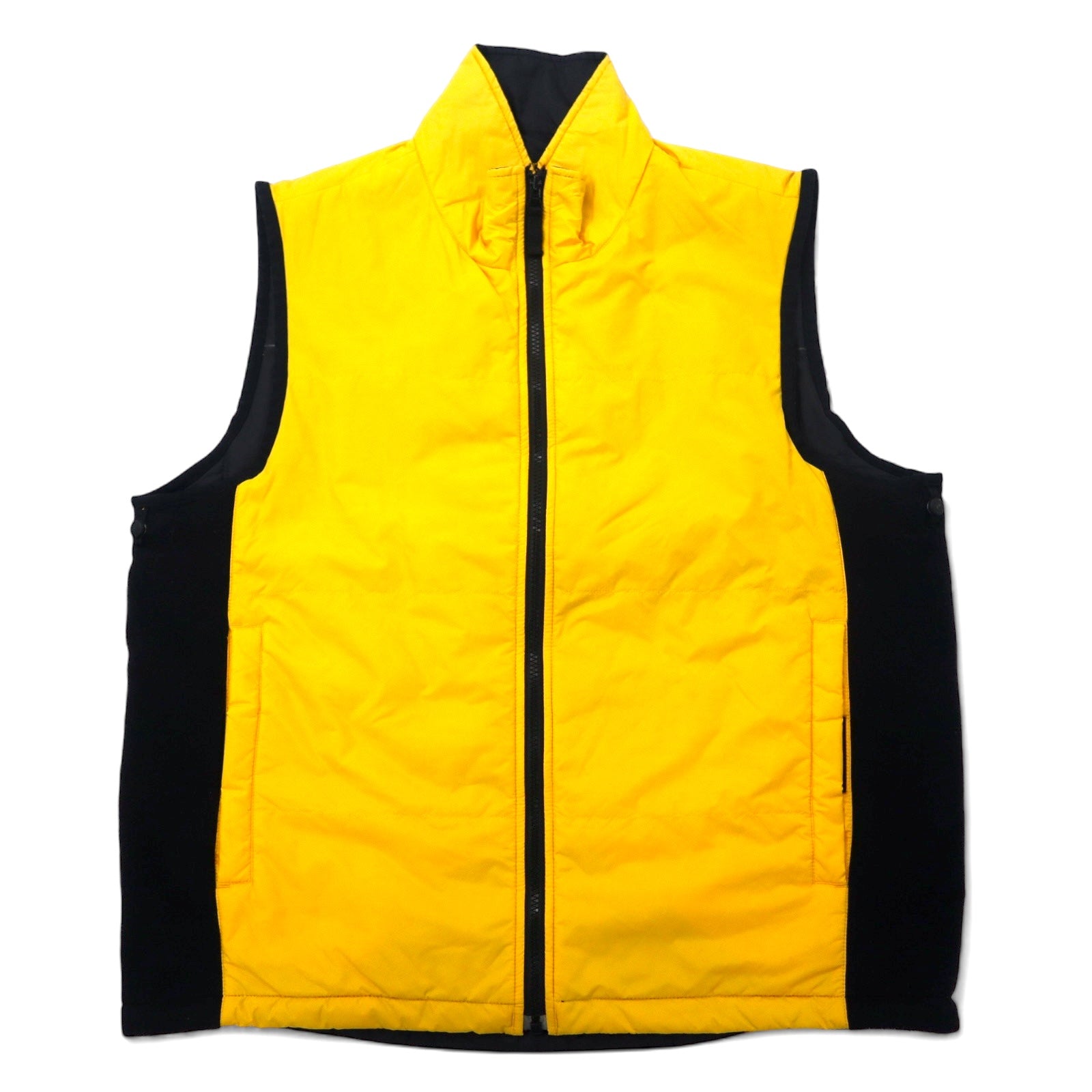 日本然リトテ-古着オンライン-NAUTICA COMPETITION リバーシブル フリース切り替え ナイロンベスト L イエロー-NAUTICA COMPETITION Reversible Fleece Switch Nylon Vest L Yellow