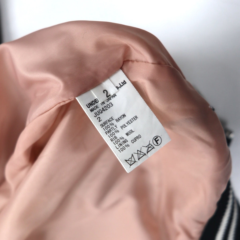 John UNDER COVER Skull Embroidery Quilted Sukajan M Black Rayon JUQ4203 Made in Japan