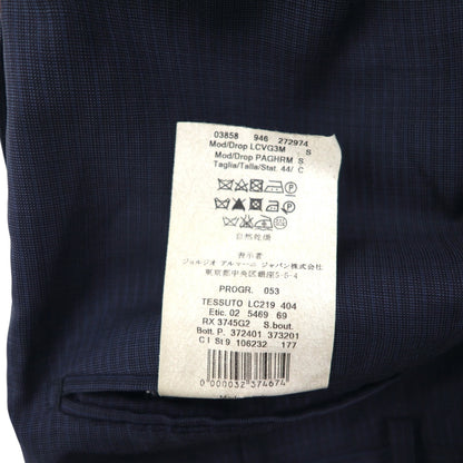 ARMANI COLLEZIONI Italian-made suit, size S, navy wool, GIORGIO