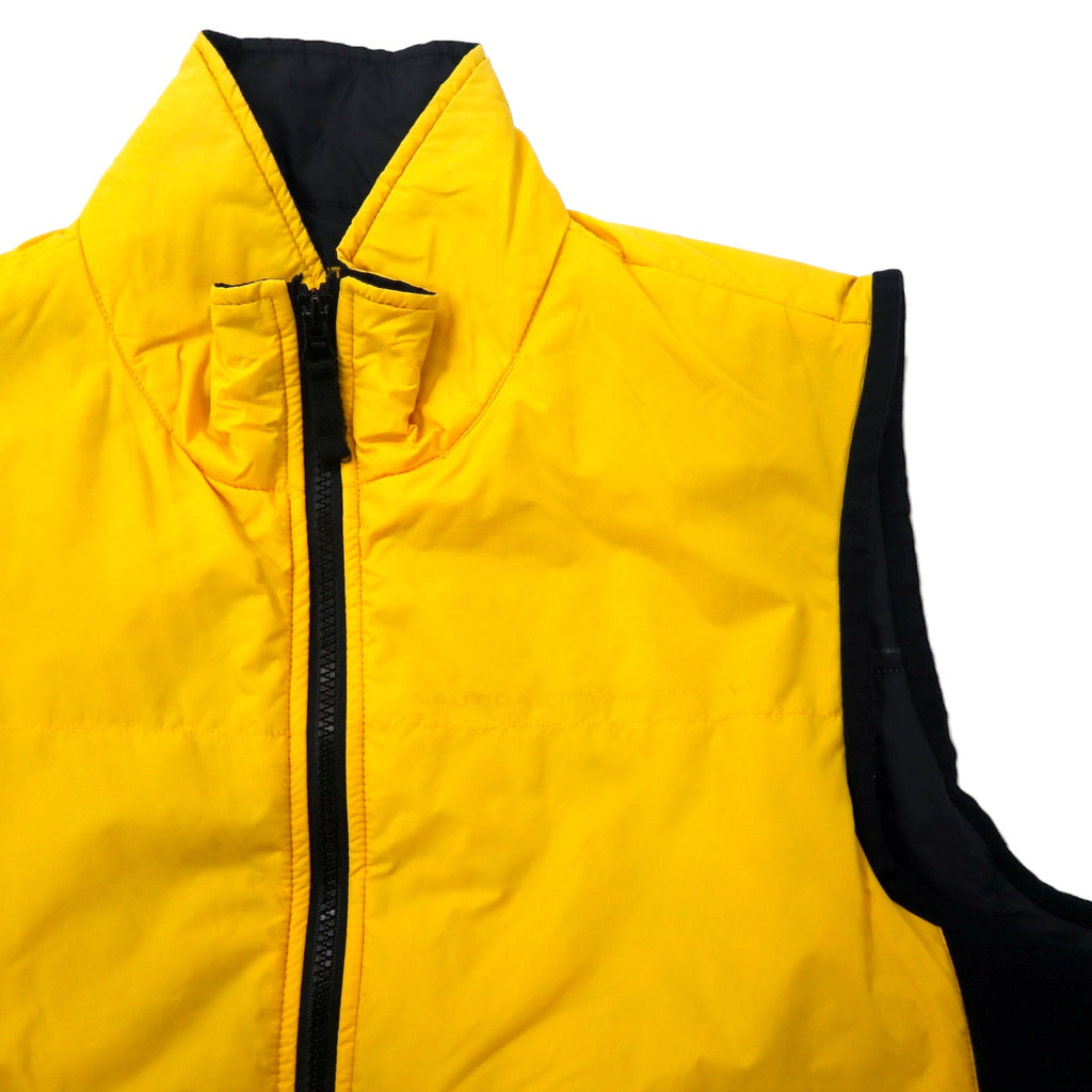 NAUTICA COMPETITION Reversible Fleece-Toggle Nylon Vest, Large, Yellow