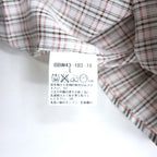 BURBERRY LONDON Button-down shirt L White Orange Check Cotton Logo embroidery Unused