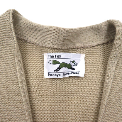 J.C.PENNEY アクリルニット カーディガン M ベージュ アクリル THE FOX COLLECTION