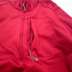 NIKE GOLF Half-Zip Track Jacket Jersey L Red Fleece Liner THERMA FIT Swoosh Logo