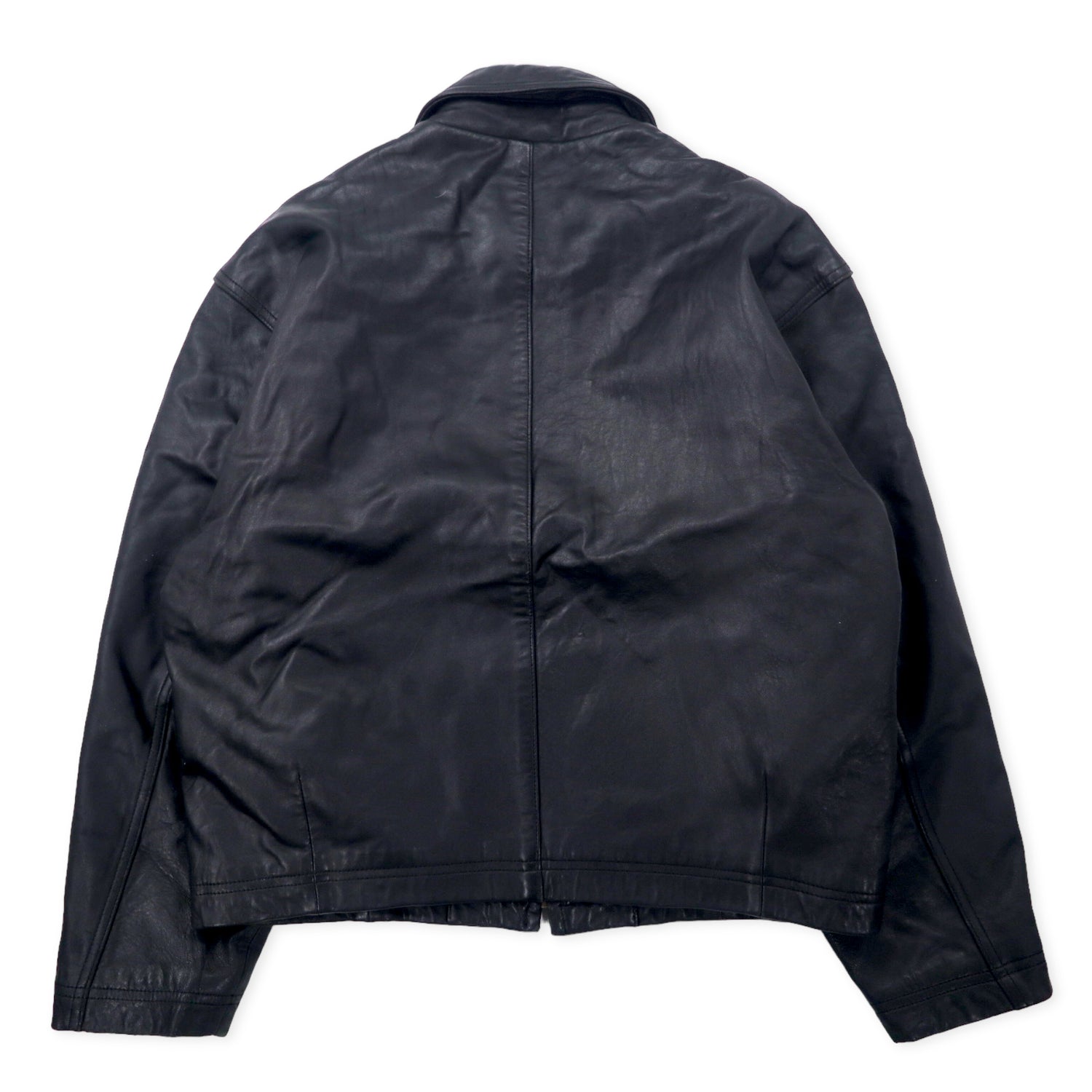 VAN -JAC -80's Lamb Leather Single Riders Jacket Free Black Sheep Leather  Quilted Liner – 日本然リトテ