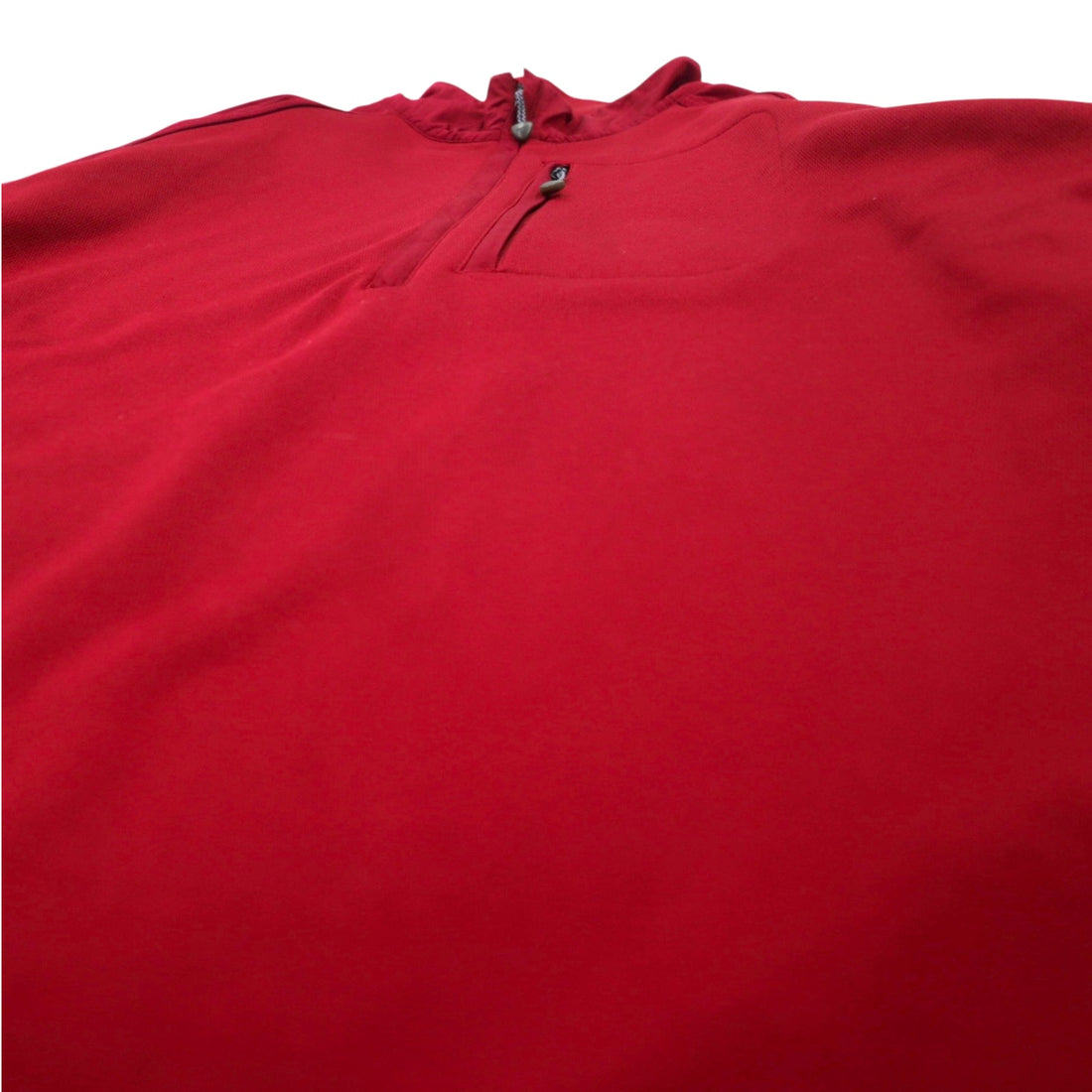 NIKE GOLF Half-Zip Track Jacket Jersey L Red Fleece Liner THERMA FIT Swoosh Logo