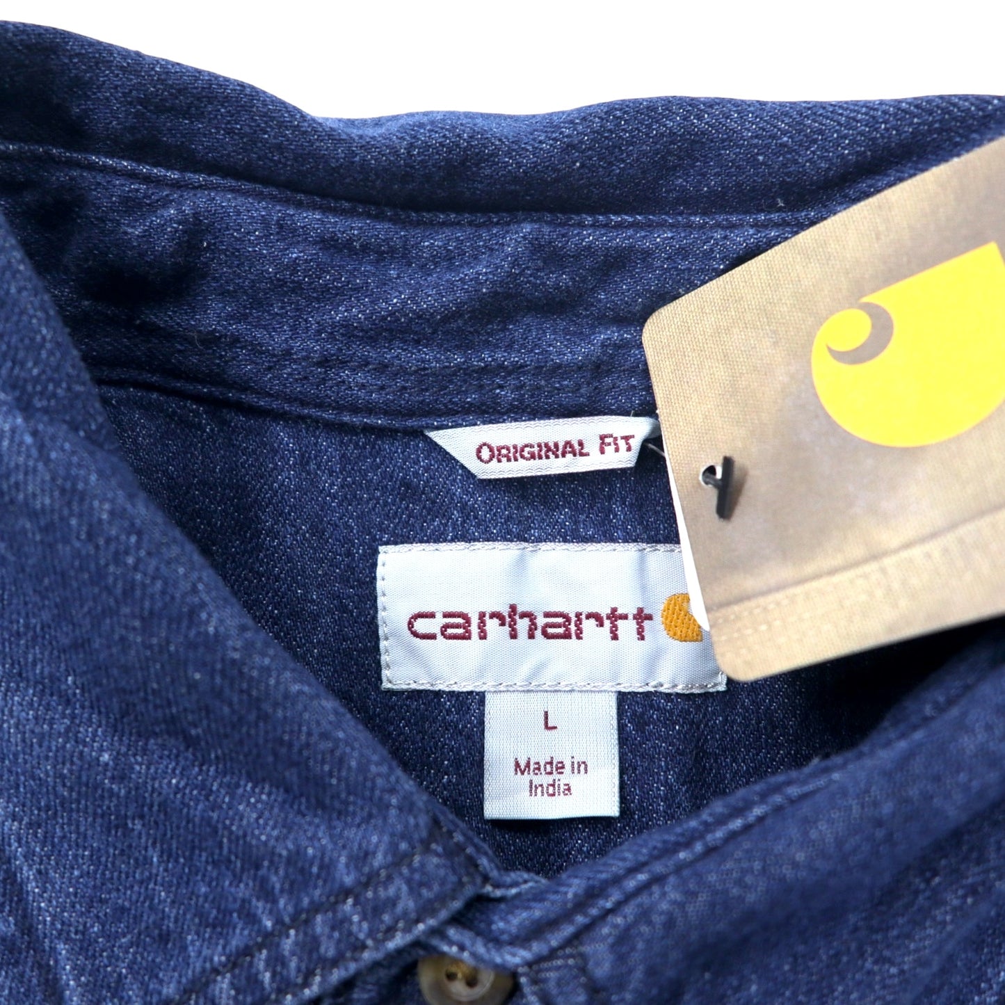 carhartt デニム ワークシャツ L ブルー インディゴ 104145 未使用品