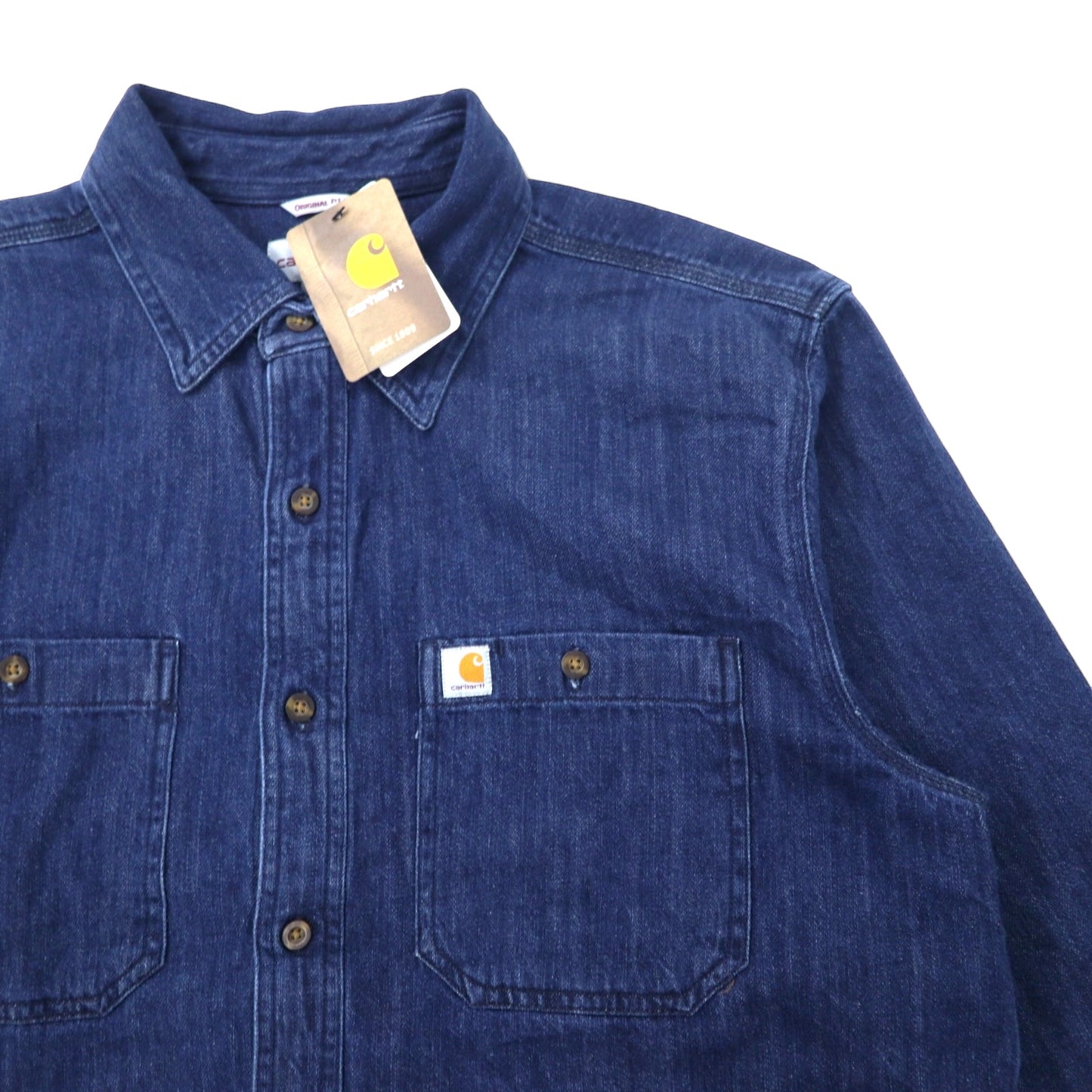 carhartt デニム ワークシャツ L ブルー インディゴ 104145 未使用品