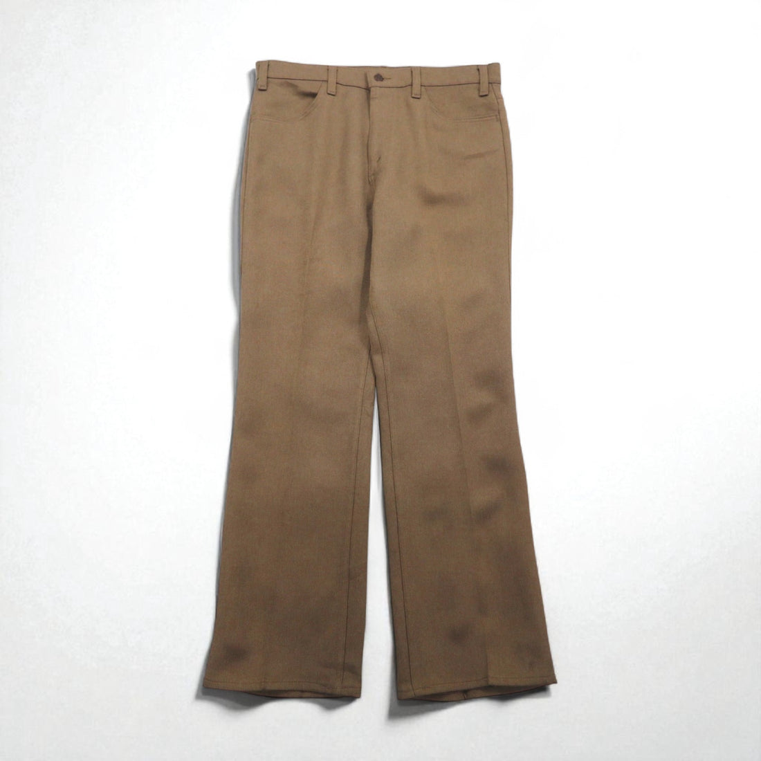 Levi's 80年代 USA製 ブーツカット スラックスパンツ L ブラウン ポリエステル 黒タブ 42TALONジップ 10517 4825