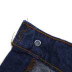 Levi's 80s USA Made 509 Denim Jeans, Size L, Indigo, 40509-0215, Orange Tab, Dark Navy, Zipper Fly, Leather Patch