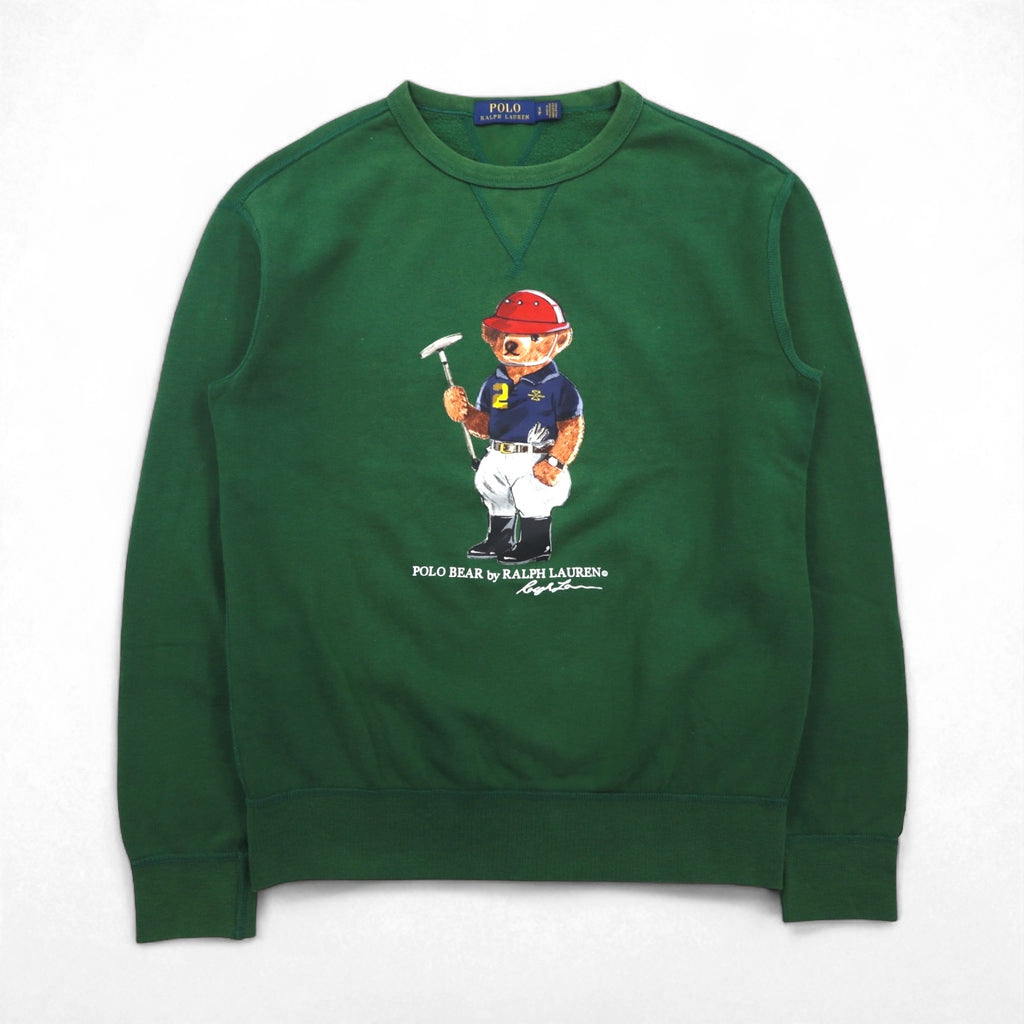 Polo Ralph Lauren Polo Bear V-neck sweatshirt, size S, green.