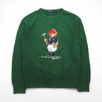 Polo Ralph Lauren Polo Bear V-neck sweatshirt, size S, green.