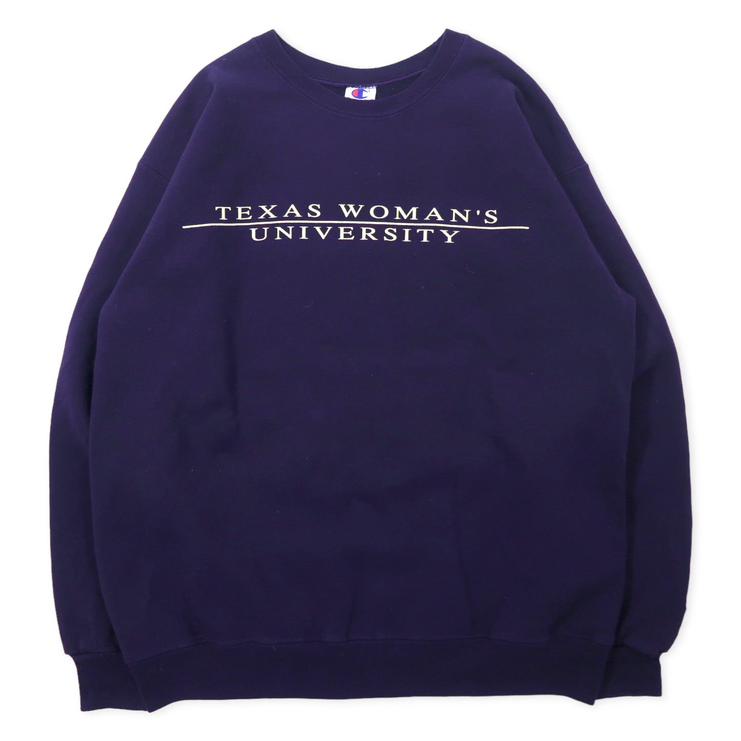 Champion 90年代 カレッジプリント スウェット M ネイビー コットン TEXAS WOMAN'S UNIVERSITY メキシコ製