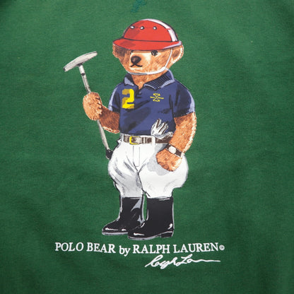 Polo Ralph Lauren ポロベア 前V スウェット トレーナー S グリーン POLO BEAR