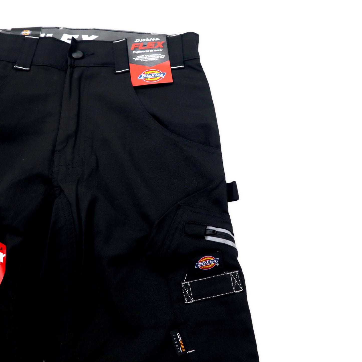 Dickies EUROPE ダブルニー カーゴパンツ 28R ブラック コットン CORDURA ユーロ企画 UNIVERSAL FLEX TRS デッドストック 未使用品