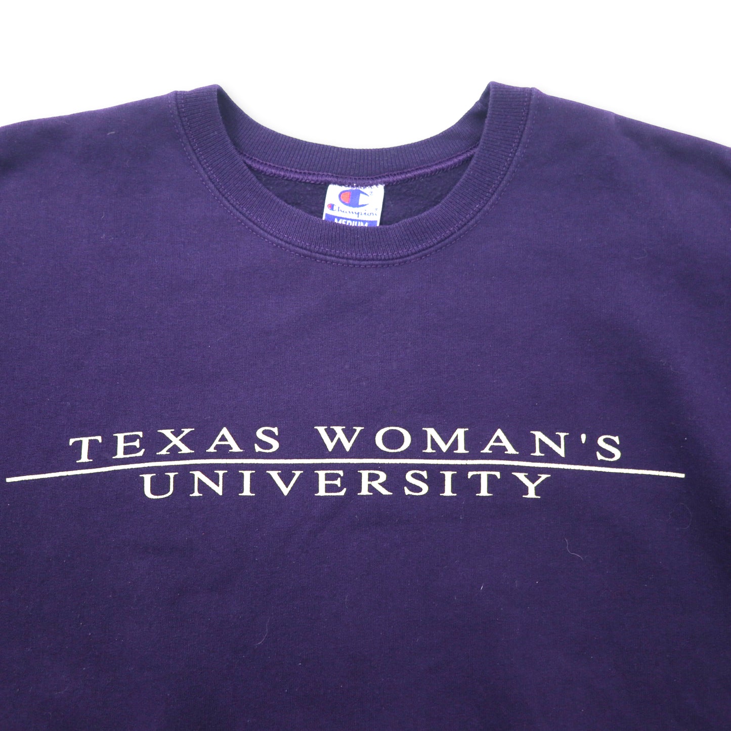 Champion 90年代 カレッジプリント スウェット M ネイビー コットン TEXAS WOMAN'S UNIVERSITY メキシコ製