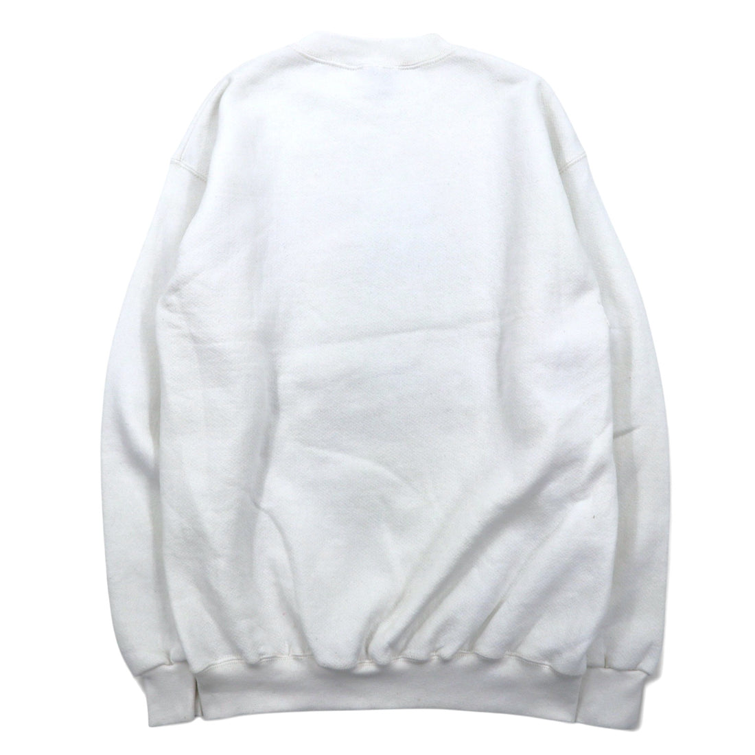 Made in USA 90s TULTEX Animal Print Sweatshirt M White Cotton NORTH AMERICAN Wolf Timberwolf