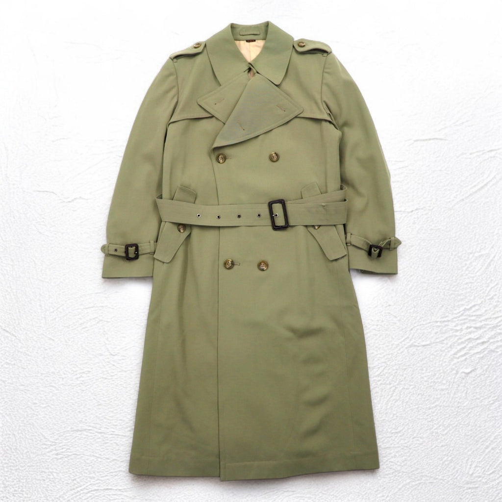 Vintage 80s Japan Made Trench Coat SANYO (BLUE FLAG) 80s Double Breasted Trench Coat M Belted Made in Japan