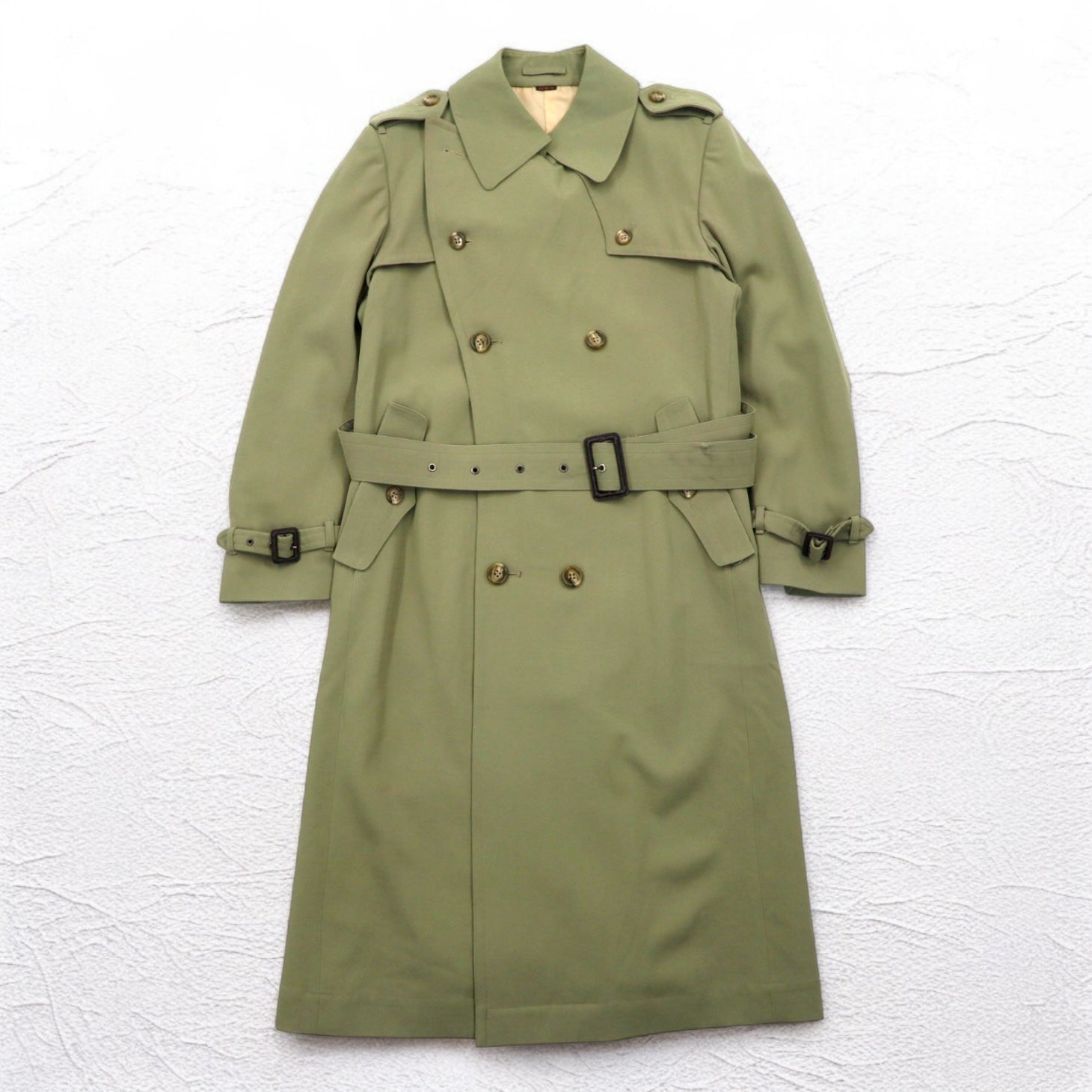 Vintage 80s Japan Made Trench Coat SANYO (BLUE FLAG) 80s Double Breasted Trench Coat M Belted Made in Japan