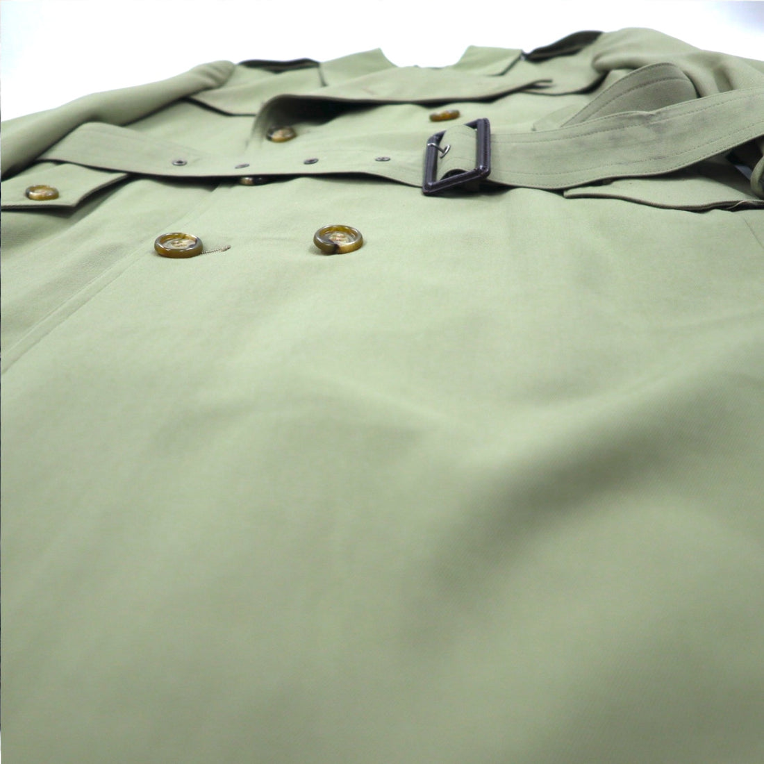 Vintage 80s Japan Made Trench Coat SANYO (BLUE FLAG) 80s Double Breasted Trench Coat M Belted Made in Japan