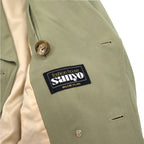 Vintage 80s Japan Made Trench Coat SANYO (BLUE FLAG) 80s Double Breasted Trench Coat M Belted Made in Japan