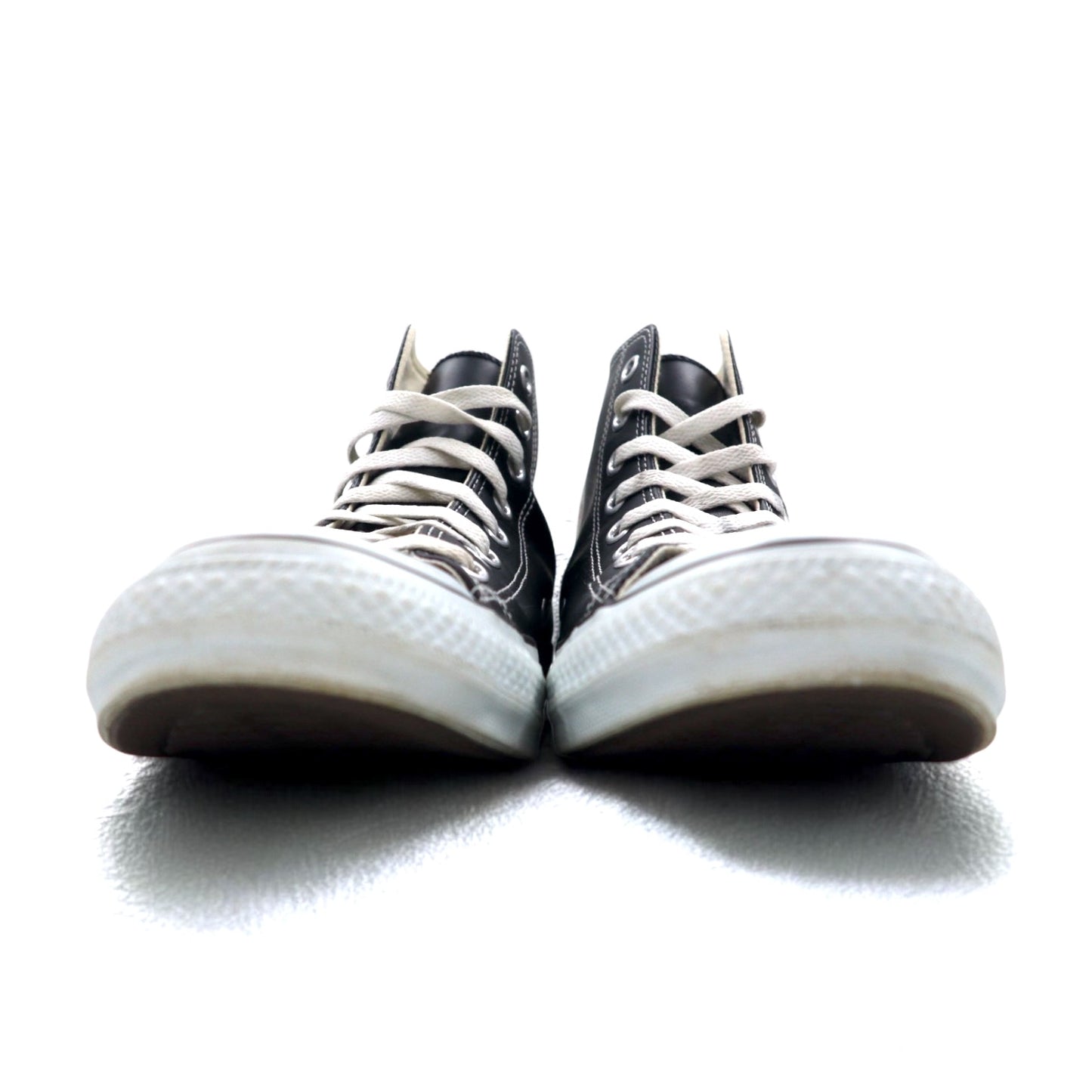 CONVERSE レザー オールスターハイ LEATHER ALL STAR HI ハイカット スニーカー 27.5cm ブラック 1B908