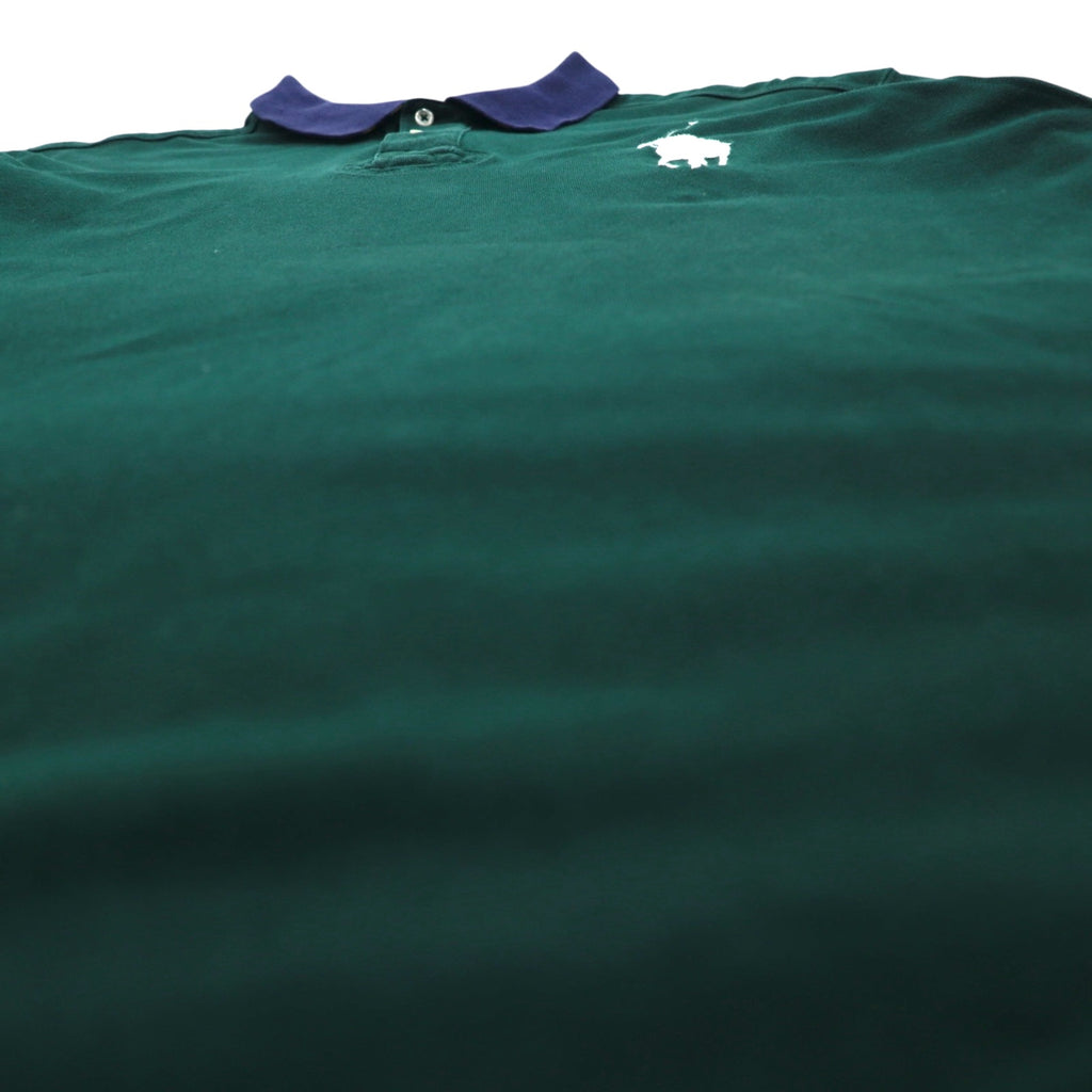 Polo by Ralph Lauren 90s Big Pony Embroidered Polo Shirt, 2XL, Green, Cotton, Pique