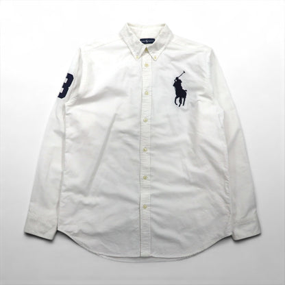 Ralph Lauren 90年代 ビッグポニー オックスフォード ボタンダウン シャツ M ホワイト コットン ナンバリング