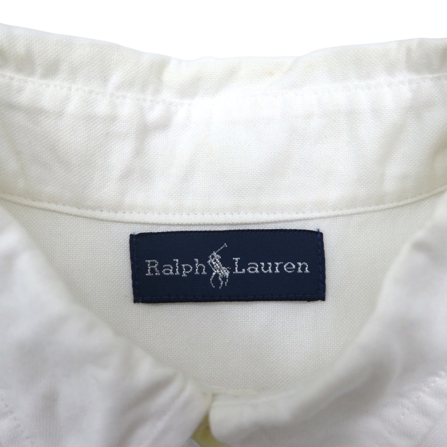 Ralph Lauren 90年代 ビッグポニー オックスフォード ボタンダウン シャツ M ホワイト コットン ナンバリング