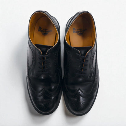 Dr.Martens ウイングチップ フルブローグ ドレスシューズ 27cm ブラック レザー 3989
