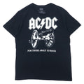 日本然リトテ-古着オンライン-AC/DC バンドTシャツ L ブラック コットン FOR THOSE ABOUT TO ROCK エルサルバドル製-AC/DC Band T-Shirt L Black Cotton FOR THOSE ABOUT TO ROCK El Salvador Made