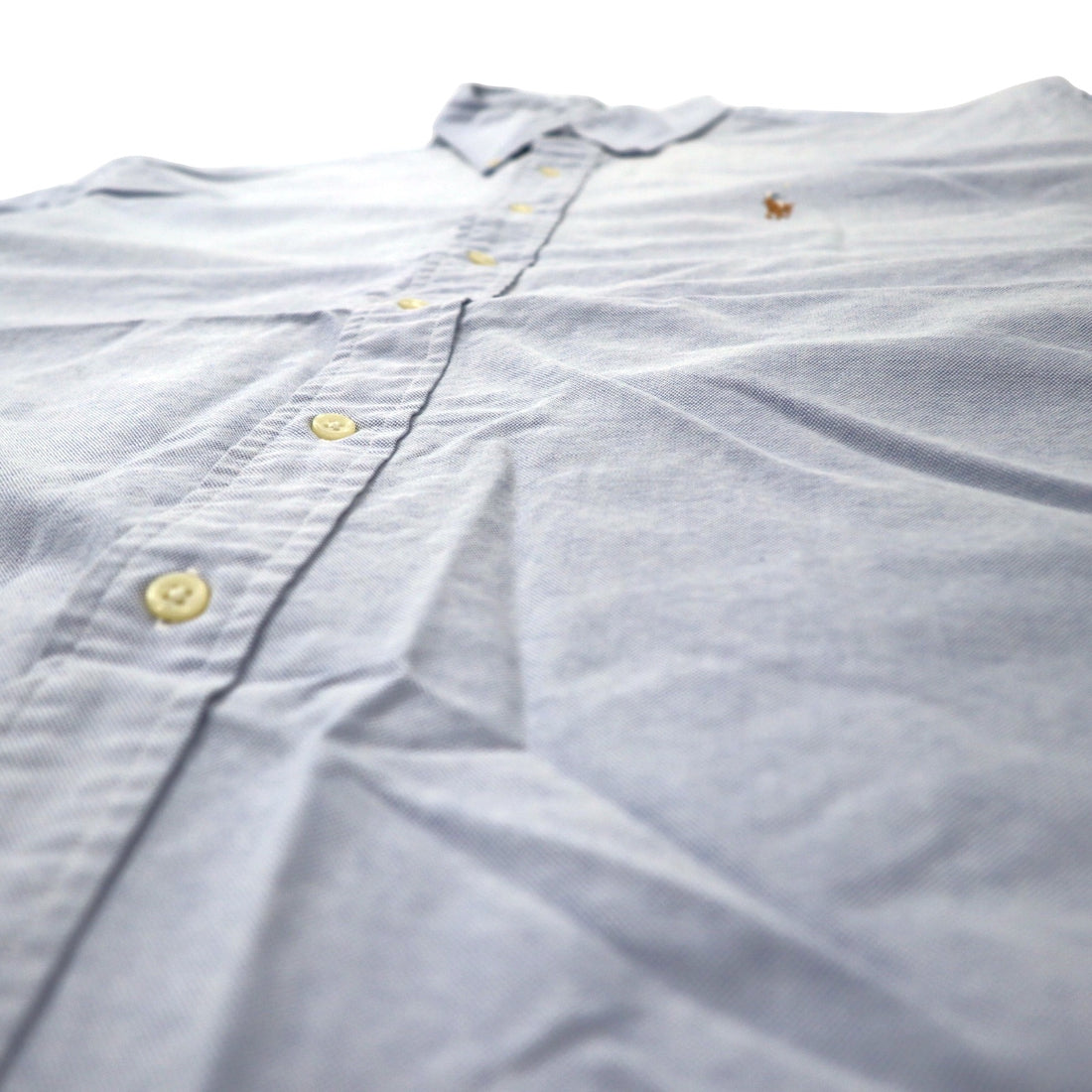 Ralph Lauren 90s Oxford Button-down Shirt 18-36 Blue Cotton Small Pony Embroidery YARMOUTH
