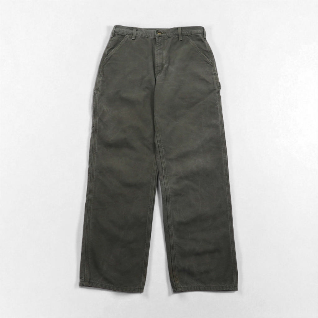 carhartt loose fit washed duck utility work pants, M, khaki, LOOSE FIT B111, painter pants, made in Mexico